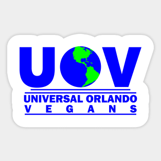 Universal Orlando Vegans Blue Sticker